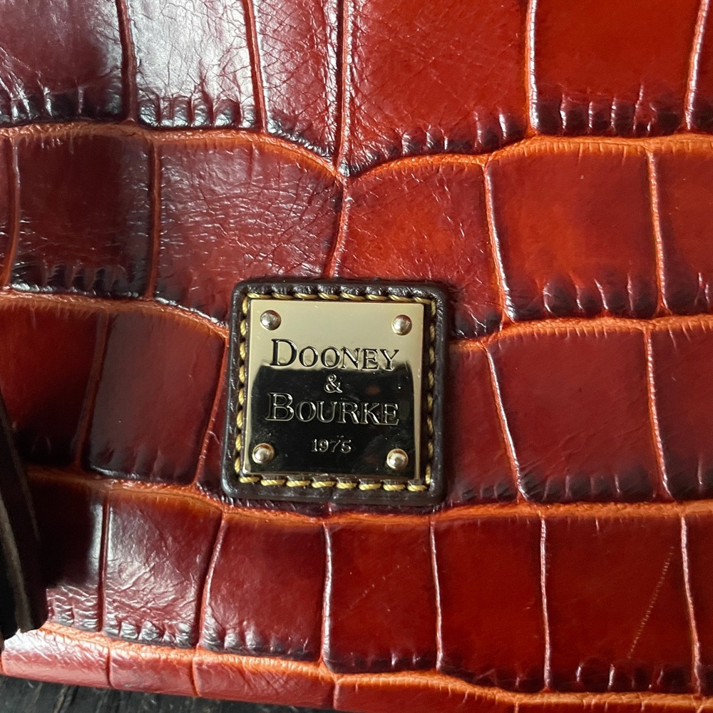 Dooney & Bourke Rich Brown Crocodile Hobo Bag - Picture 3 of 9